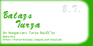 balazs turza business card